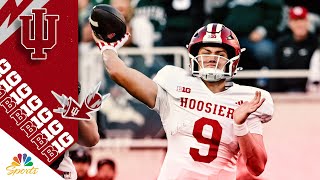 Kurtis Rourke highlights Indiana vs Michigan State College Football Week 10  Big Ten on NBC [upl. by Fortin]