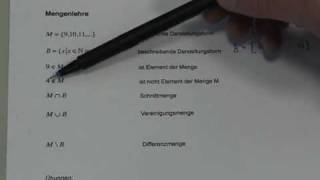 Algebra 1 Refresherkurs Mathe für FH Mengenlehre [upl. by Morril]