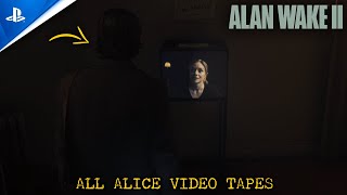 All Alice Video Tapes  Alan Wake II [upl. by Alves139]