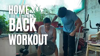 Home  BACK WORKOUT  with less equipments [upl. by Seira]