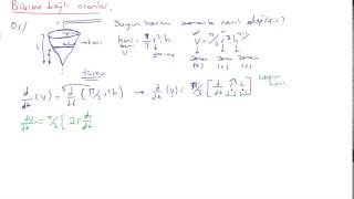 46 Kalkülüs 1  bağlı oranlar [upl. by Aerdnaz]