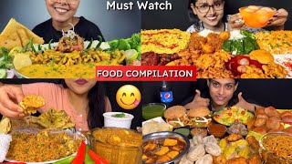 FOOD COMPILATION  INDIAN FOOD MUKBANG 😋🤤  Eating Veg Food Mukbang  No Talking Video 😁 [upl. by Jordon563]