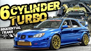 6Cyl Subaru STI 900HP AWD 30L Sequential Trans CRAZY Backroad Launch [upl. by Edijabab]