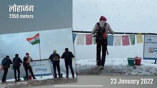 First Snowfall Captured Lohajung  लोहाजंग Brahmatal Trek  Day 1 [upl. by Christalle]