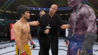 Bruce Lee vs Titan Atlas  EA Sports UFC 4  Epic Fight 🔥🐲 [upl. by Odrareg]