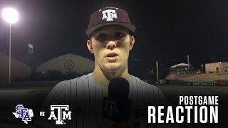 Baseball SFA Postgame  Childress Saenz DeLoach 22018 [upl. by Eceinej640]