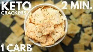 1 Carb Keto Crackers  EASY KETO RECIPES [upl. by Bobbee748]