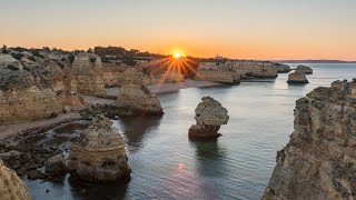 Praia da Marinha Portugal  4k Timelapse and FPV [upl. by Naoma961]