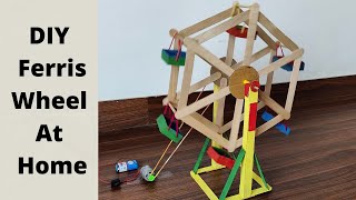 DIY l Homemade Electric Ferris wheel with DC Motor l How to make a Ferris wheel at home [upl. by Yendic986]