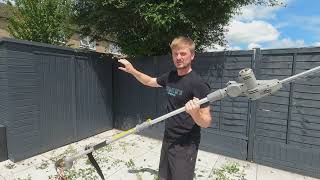 Titan Pole Hedge Trimmer  Unboxing Setup amp Review [upl. by Aicnilav]