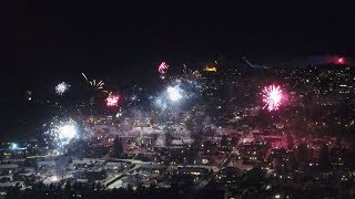 Fyrverkeri Oslo Nyttårsaften 201819 sett fra Drone 4K [upl. by Valer]