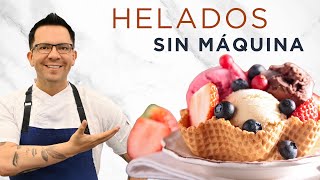 HELADOS te doy una receta y tendrás muchas variantes y sin máquina [upl. by Lonergan]