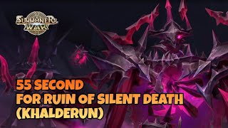 NEW RECORD FOR RUIN OF SILENT DEATH KHALDERUN Summoners War  Sky Arena [upl. by Llekim]