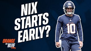 How much POTENTIAL does Broncos QB Bo Nix have  Orange and Blue Today podcast denver sports [upl. by Polky]