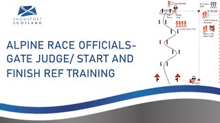 Alpine race officials  gate judge start and finish ref training [upl. by Yanarp]