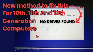 New Method to Fix quotWe couldnt find any drivequot Error During Windows Installation python window11 [upl. by Channing]