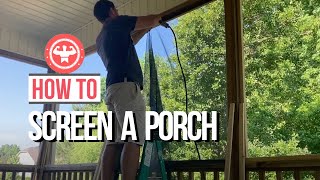 Your Complete DIY Porch Screening Solution  Porch screen install diy howto [upl. by Asel429]