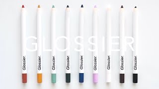 Glossier No 1 Pencil  Eyeliner Shade Swatches and Review [upl. by Brynna]