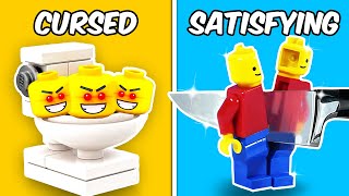 CURSED vs SATISFYING Lego Builds [upl. by Leventis]