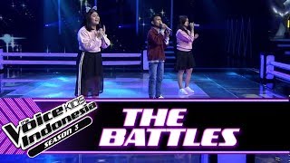 Octrin amp Shandy amp Teresa quotAyahquot  Battle Rounds  The Voice Kids Indonesia Season 3 GTV 2018 [upl. by Aylad251]