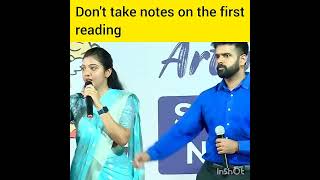 Dont take notes on the first reading Srushti Jayant Deshmukh IAS ias upsc ips lbsnaa ifs irs [upl. by Francie591]