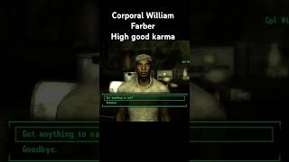 Fallout New Vegas characters good or evil Corporal William Farber [upl. by Oluas360]