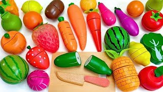 Oddly Satisfying VideoHow to Cutting New Wooden Fruits and Vegetables ASMR  Cutting Plastic fruits [upl. by Andel]