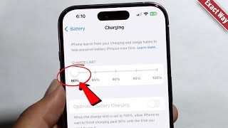 How To Limit Charging to 80 on iPhone 1616 Pro16 Pro Max [upl. by Eniamurt712]