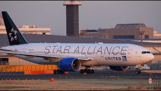 United Airlines Star Alliance Livery Boeing 777200ER N77022 Takeoff from Narita 16R [upl. by Maghutte]