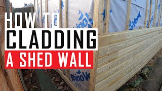 Cladding a shed with pressure treated wood [upl. by Benji]