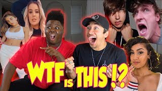 REACTING TO YOUTUBERS SONGS FOR THE FIRST TIME FUNNY AF [upl. by Esli53]