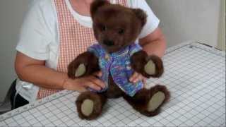 How to Make a Jointed Fur Teddy Bear  Part 14 Final Steps [upl. by Imaon]