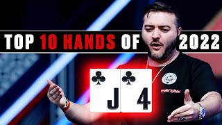 TOP 10 Poker Hands Of 2022  YEAR REVIEW ♠️ PokerStars [upl. by Truda245]