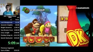 Donkey Kong Country Tropical Freeze  100 Speedrun in 33800 [upl. by Doig426]