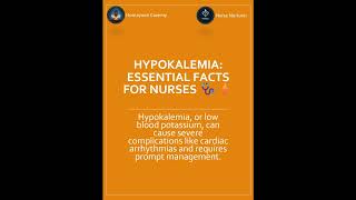 What is hypokalemia and how can nurses prevent its complications 🩺⚡️ Nursing Hypokalemia [upl. by Shushan]