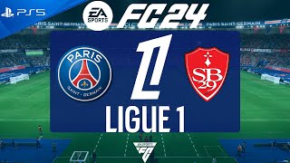 FC 24 PSG vs Brest  Ligue 1 202425  PS5 Full Match [upl. by Ahsiuqram]