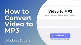 How to Convert Video to MP3 [upl. by Showker]