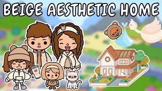 Beige Aesthetic 🪴🍼 Big Family Home 🤎 Toca Boca House Ideas 😍 TOCA GIRLZ [upl. by Emina]