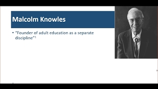 Learning Theorist Malcolm Knowles  Andragogy [upl. by Yenhpad445]