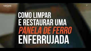 Como limpar e restaurar uma panela de ferro enferrujada [upl. by Akener14]