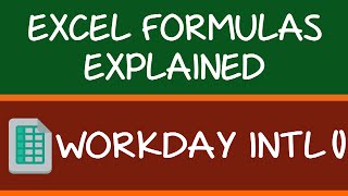 WORKDAY INTL Formula in Excel [upl. by Akisey375]