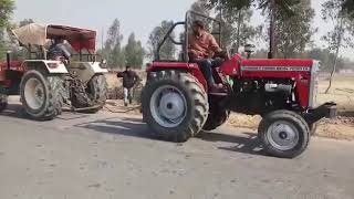 Massey 7250 vs Swaraj 960 Toechain First Round [upl. by Ahsinid]