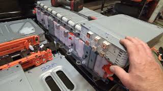 Nissan Leaf Battery Pack Disassembly [upl. by Tabb82]