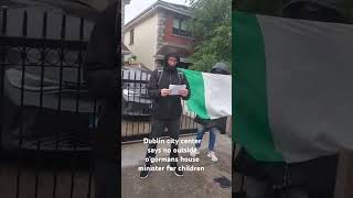 roderick o gormans house  dublin city centre says no protest  minister for children [upl. by Onitnas]