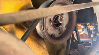 Cub Cadet ZT1 54 inch zero turn Idler Pulley removal [upl. by Durman849]