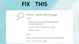 How to Fix quotINETERESOURCENOTFOUND Errorquot [upl. by Litch]