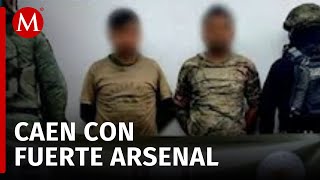 Detienen a colombianos con armas militares en Michoacán [upl. by Anitnamaid318]