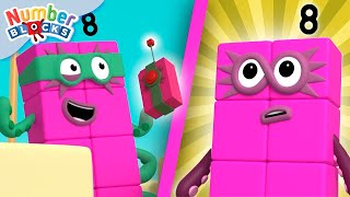 Superhero Maths Moments Save the Day  Octoblock Number Fun  Numberblocks [upl. by Aitahs300]