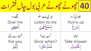 40 Short Sentences you Use in your daily life  Arabic Learning  Learn Arabic  عربی اردو جملے [upl. by Latimore]