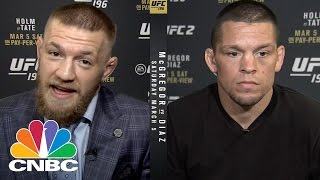 UFC’s McGregor And Diaz Talk Trash And Money [upl. by Rowland994]